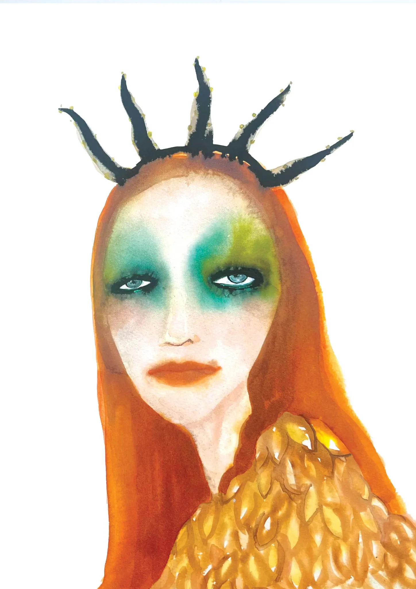 Ariadne — watercolour ink portrait