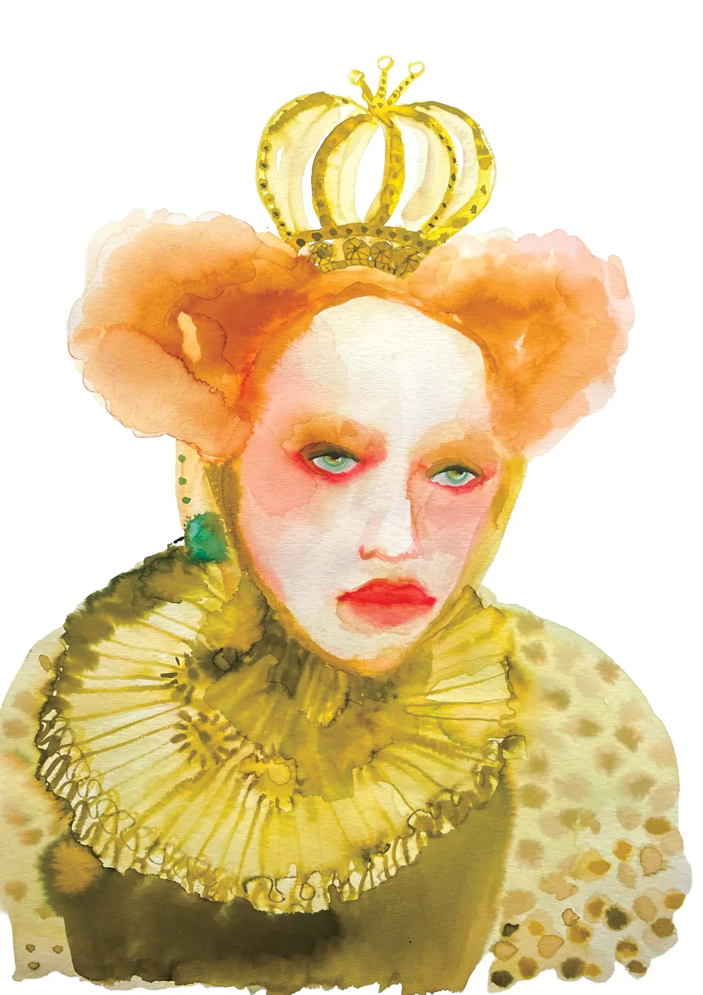 Aurelia — watercolour ink portrait