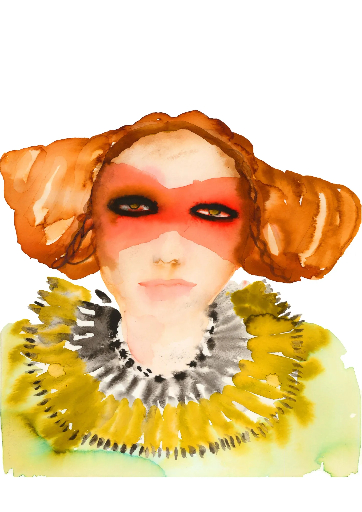 Boudicea — watercolour ink portrait