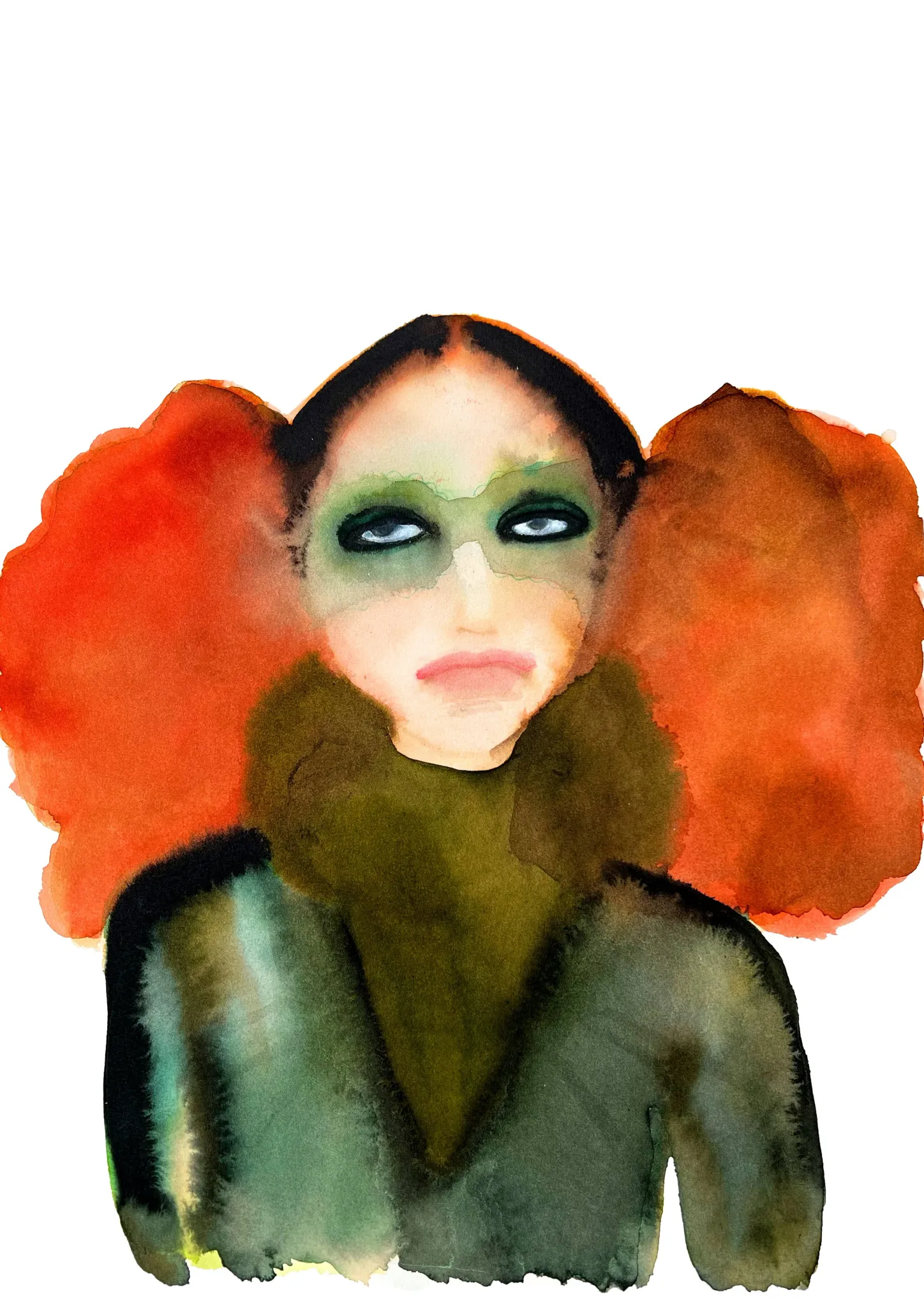 Briony — watercolour ink portrait