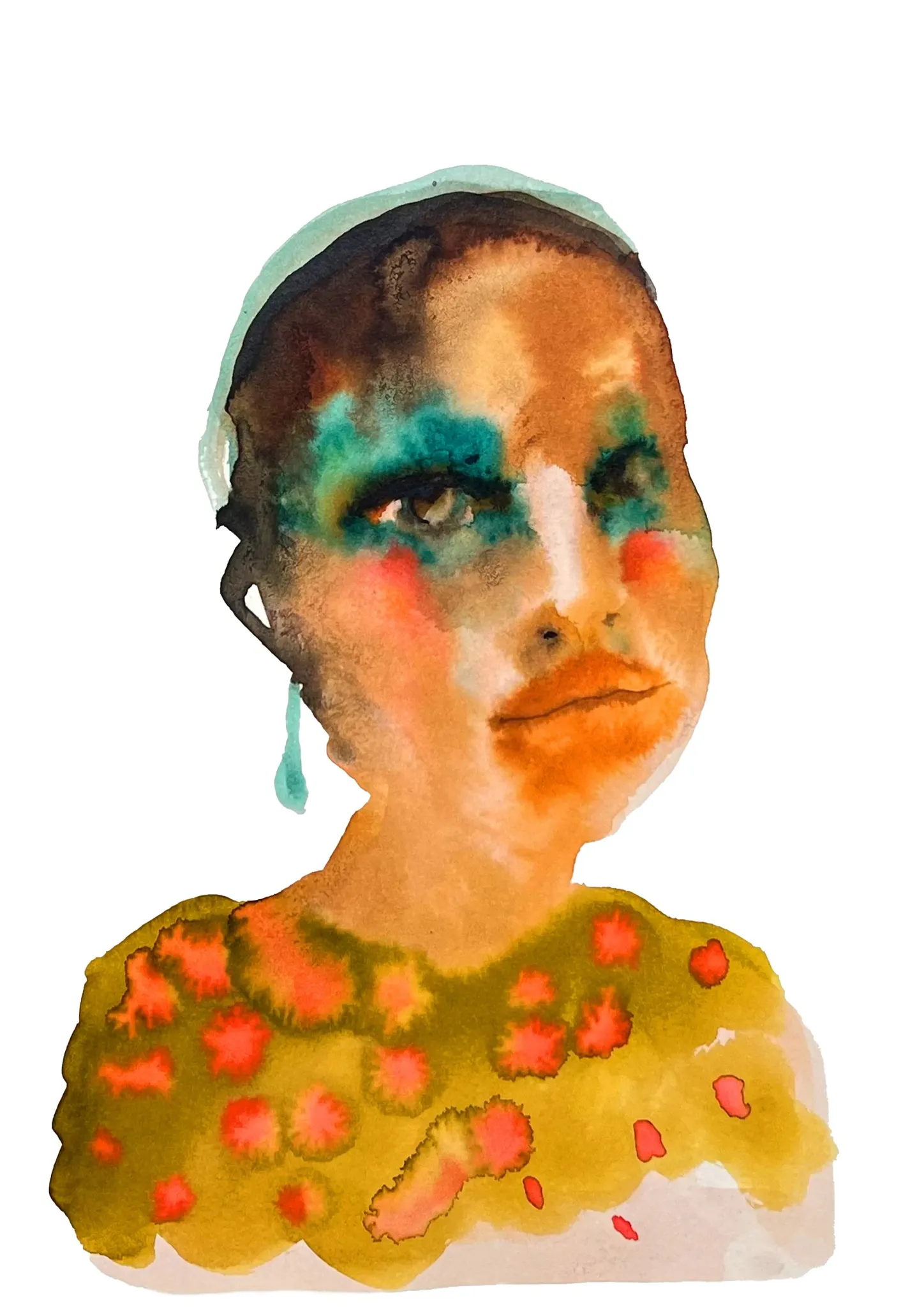 Dana — watercolour ink portrait