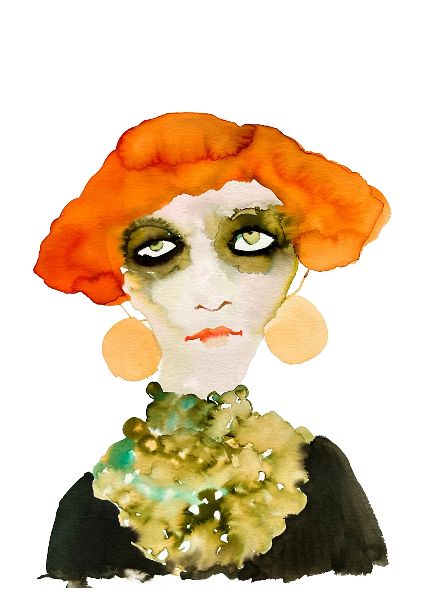 Marchesa Luisa — watercolour ink portrait