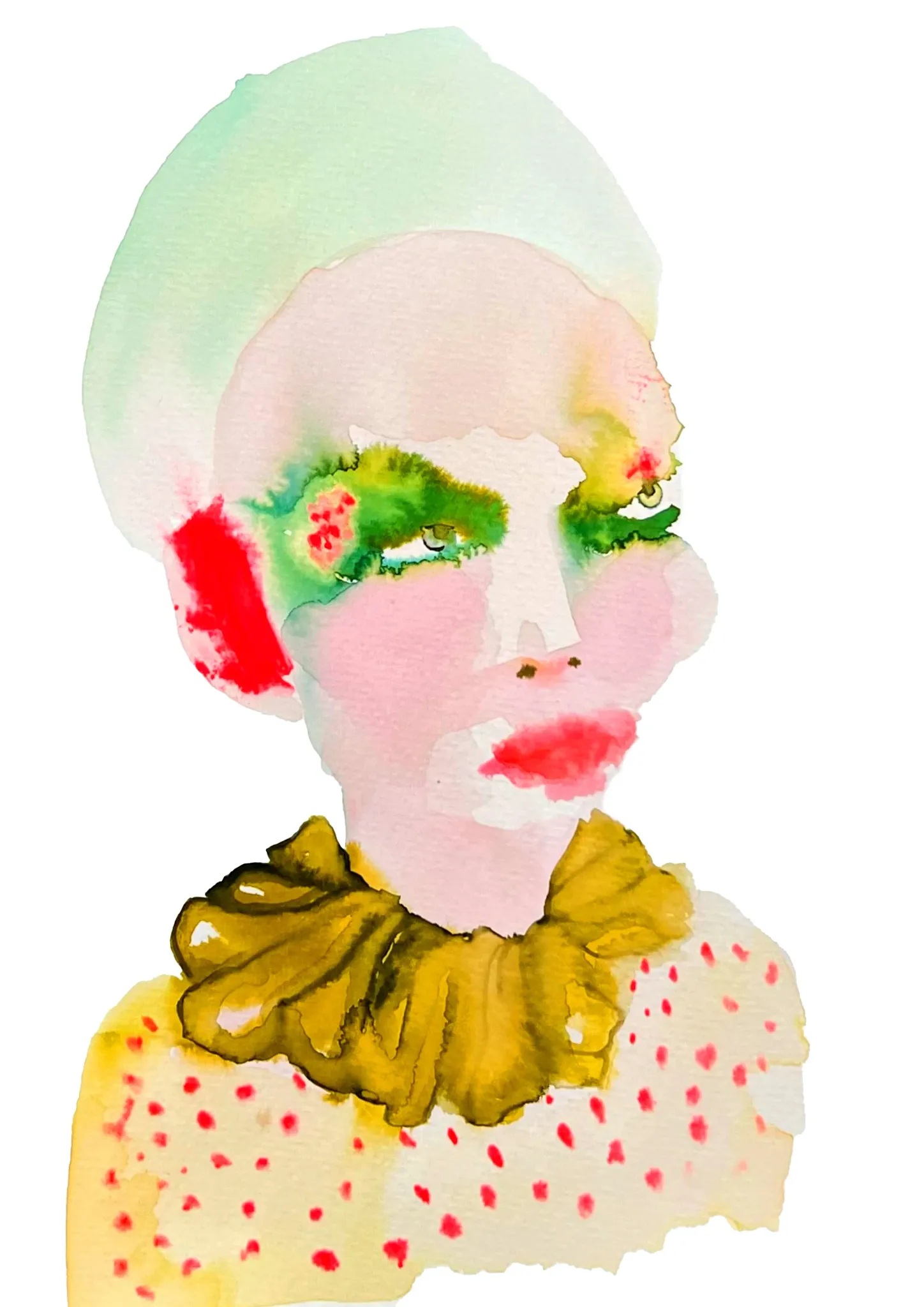 Maude — watercolour ink portrait