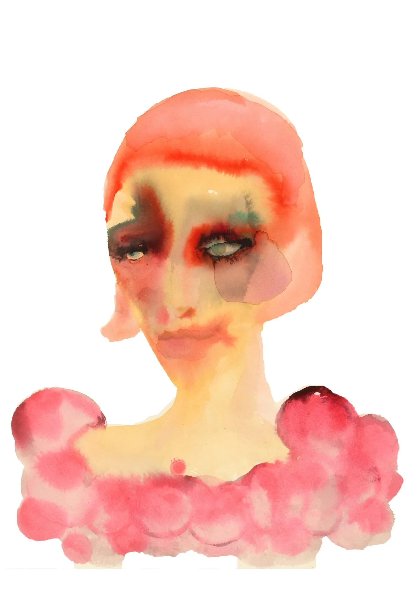 Ottilie — watercolour ink portrait
