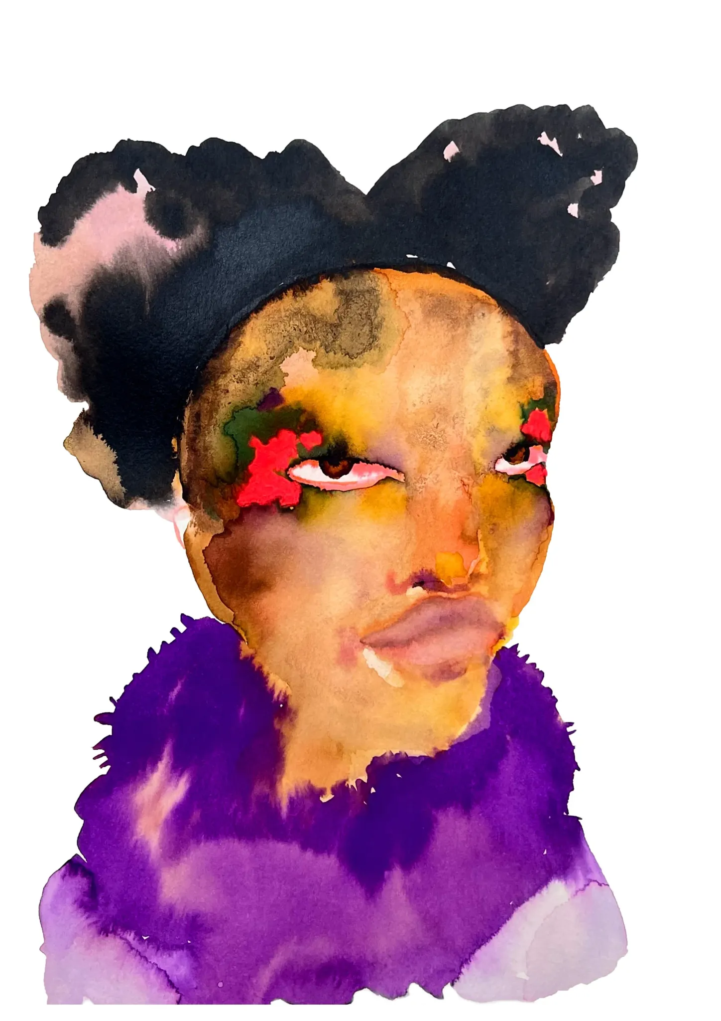 Rosa — watercolour ink portrait
