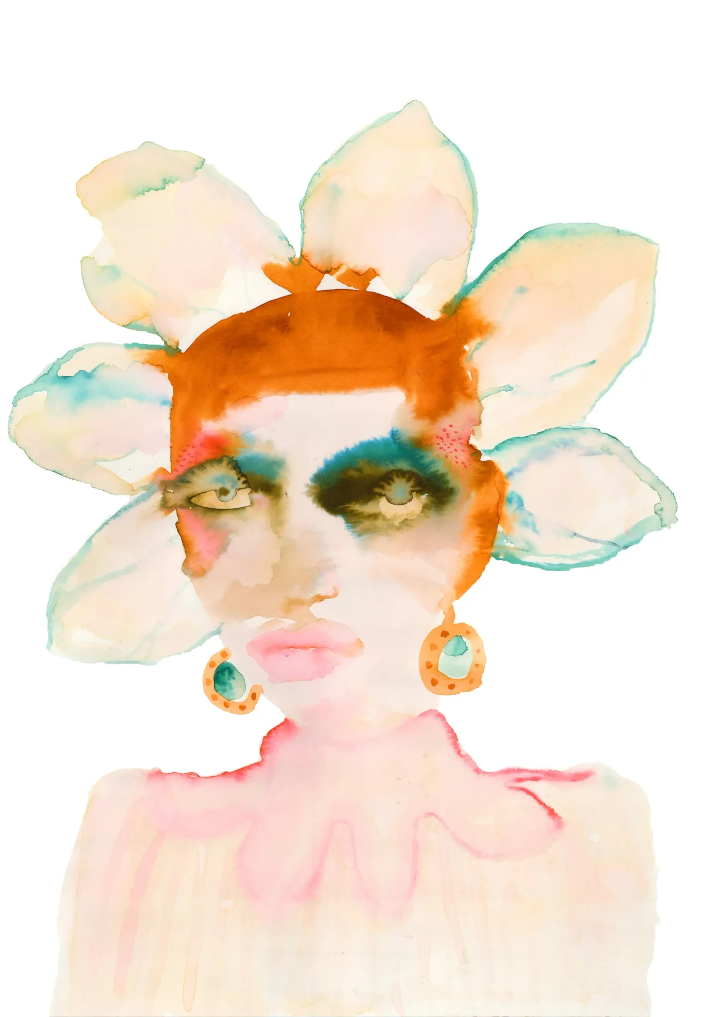 Viola — watercolour ink portrait